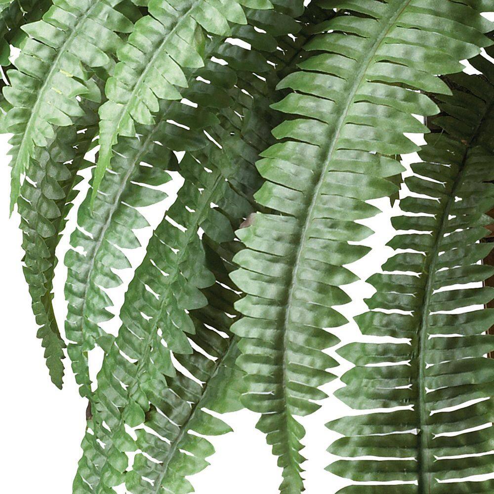 Nearly Natural 33 in. Artificial Boston Fern Silk Plant with Decorative Vase