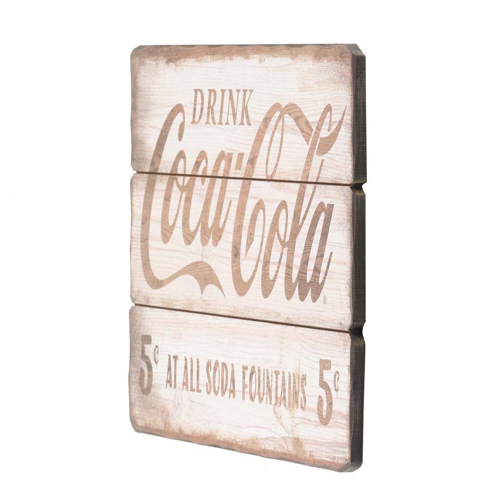 Open Road Brands Coca-Cola Wood Wall Art