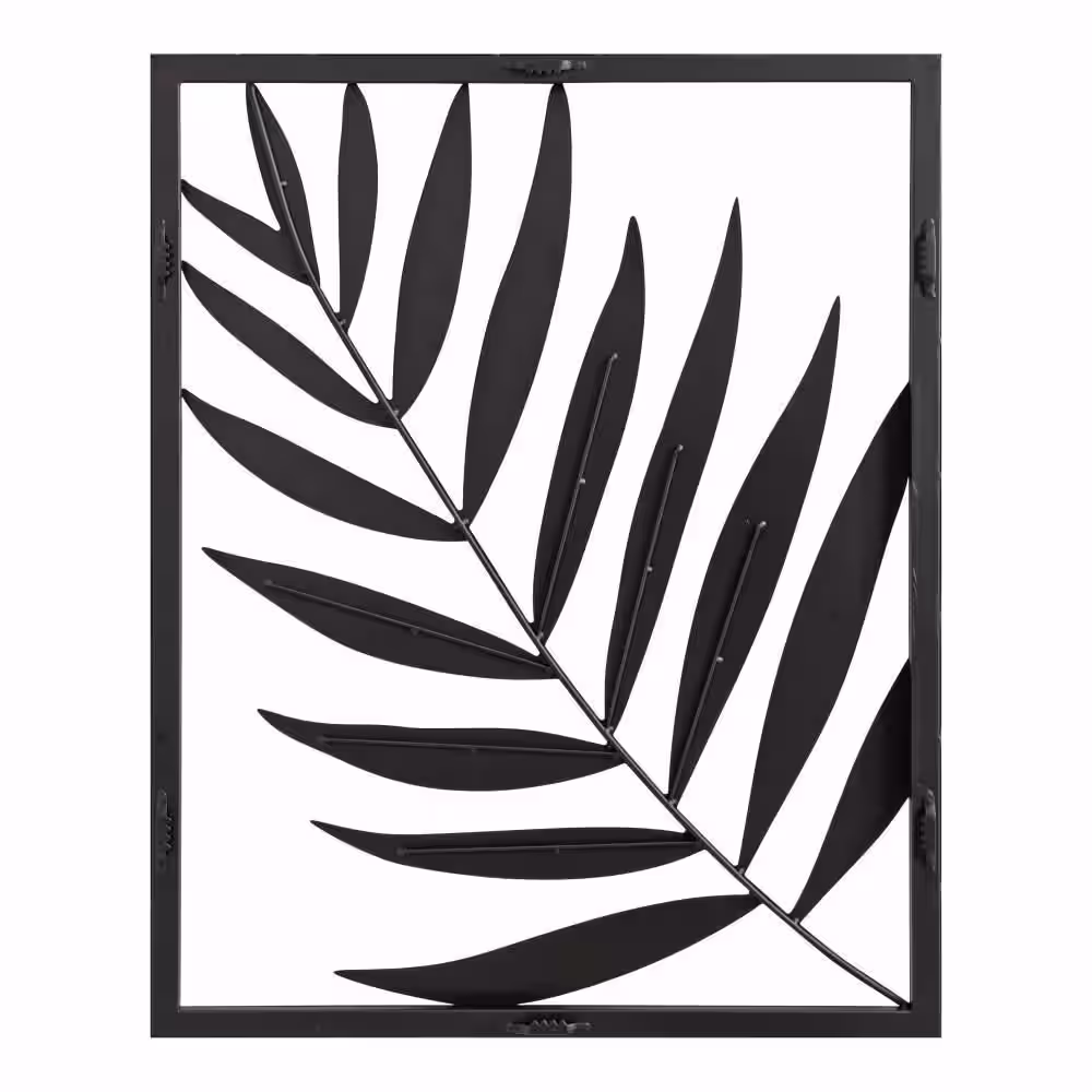 Kate and Laurel Malak Metal Black Wall Art Plaque