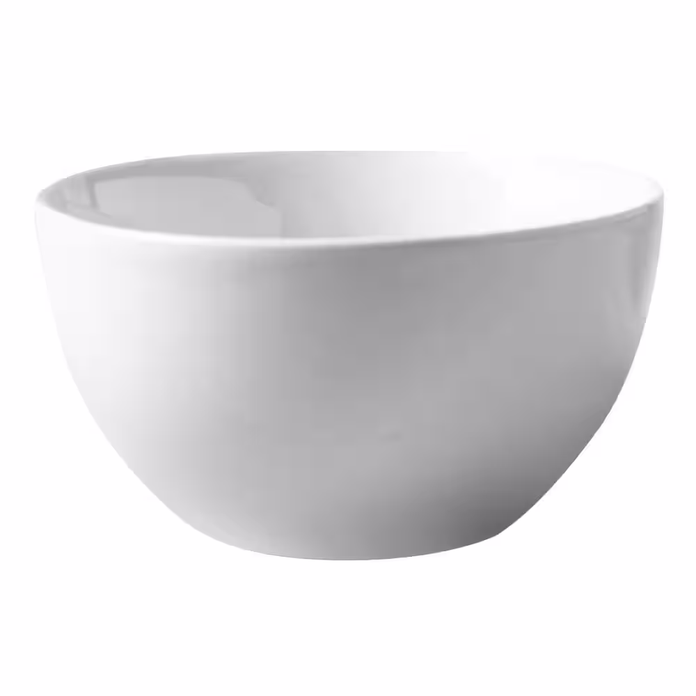 Tabletops Gallery 22 fl. oz. White Round Stoneware Cereal Bowls (Set of 10)