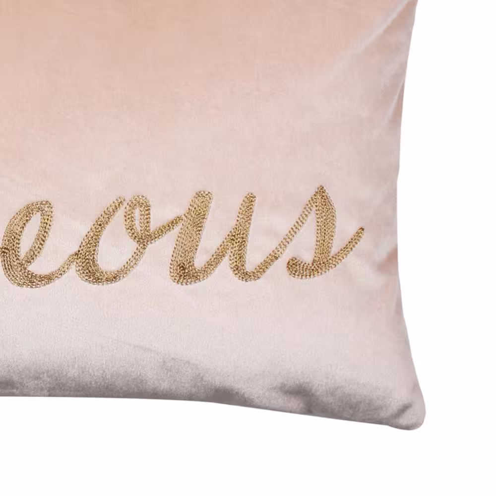 None Fiori Blush, Gold Embroidered 