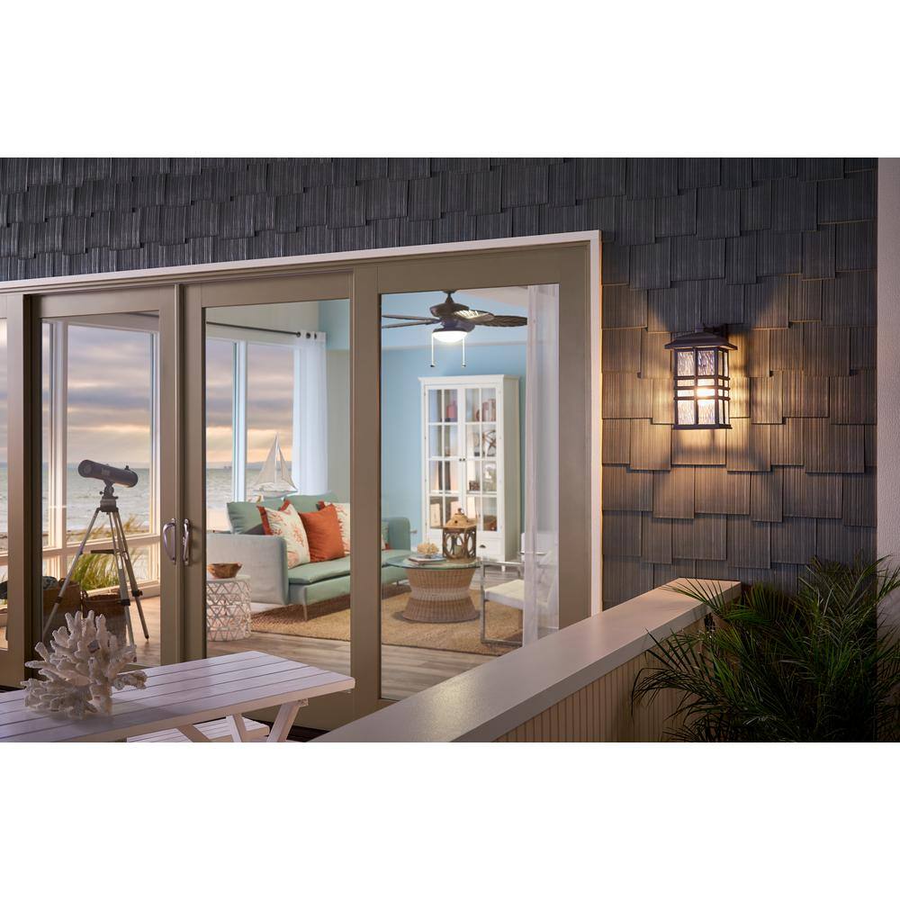 KICHLER Beacon Square 1-Light Olde Bronze Outdoor Hardwired Wall Lantern Sconce with No Bulbs Included (1-Pack)