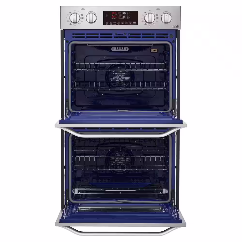 LG STUDIO 30 in. Smart Double Electric Built-In Wall Oven with Self-Cleaning in Stainless Steel