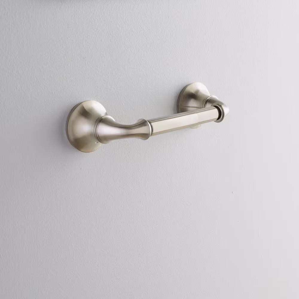 KOHLER Forte Sculpted Wall-Mount Double Post Toilet Paper Holder in Vibrant Brushed Nickel