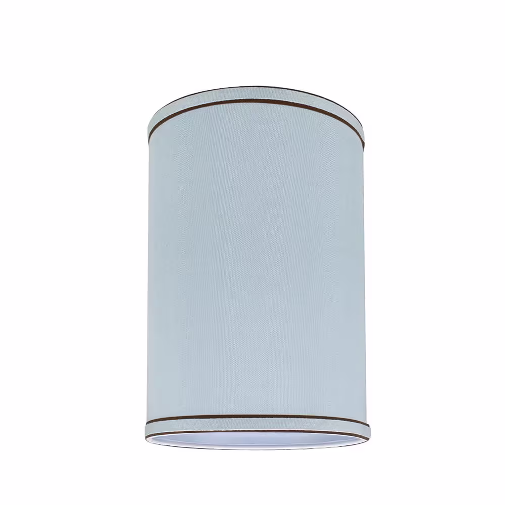Aspen Creative Corporation 8 in. x 11 in. Light Blue Hardback Drum/Cylinder Lamp Shade