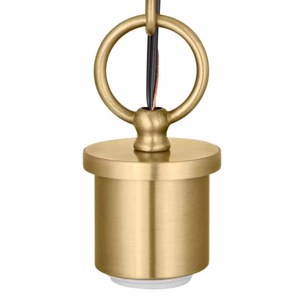 None Brushed Gold Pendant Light Kit with Metal Chain