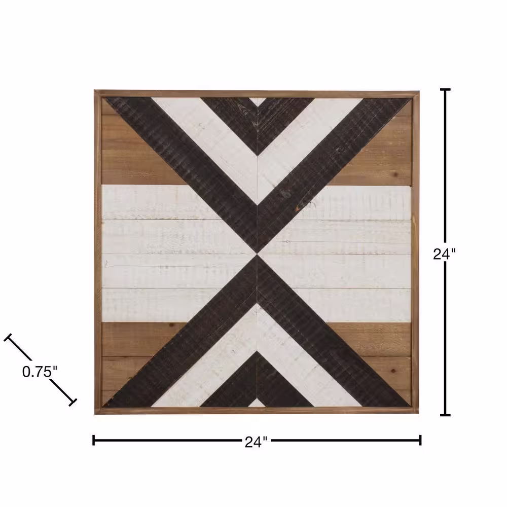 Kate and Laurel Baralt Wood Brown Plaque Wall Art