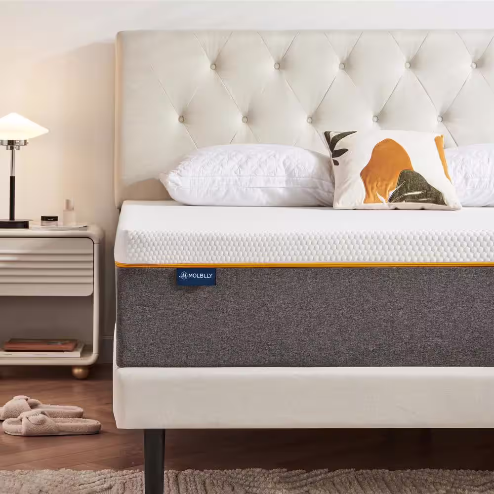 Molblly 10 in. Full Medium Memory Foam Pillow Top Mattress,Proper Support