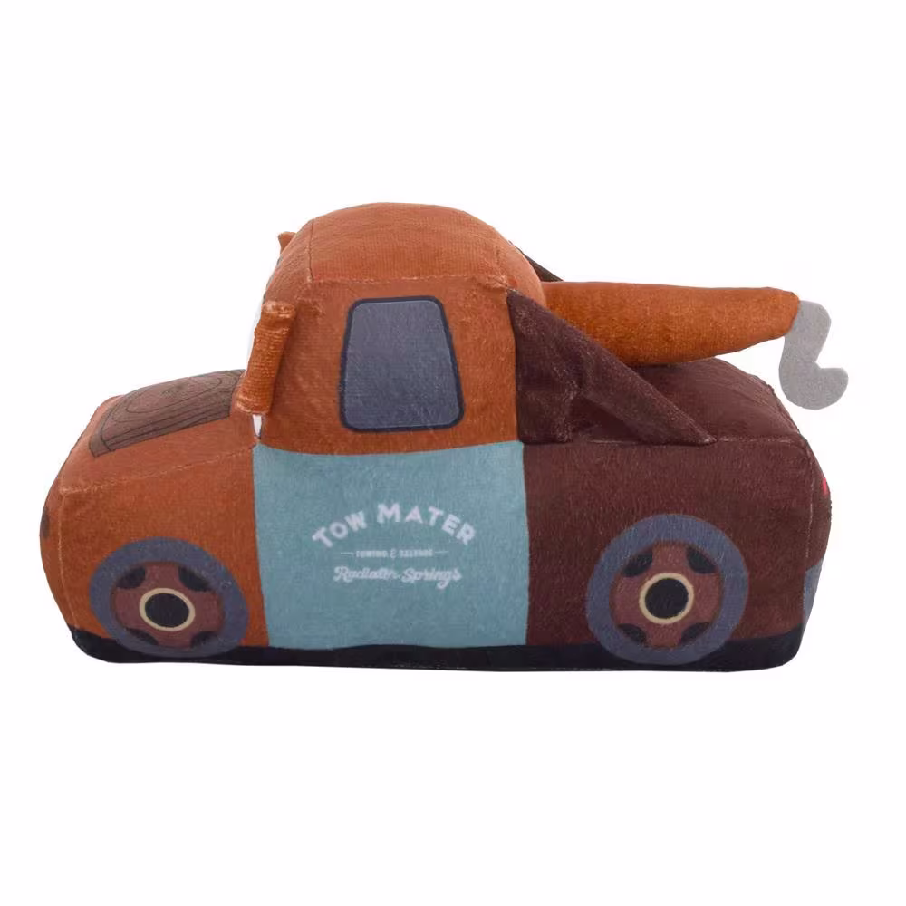 Disney Cars Mater Brown 3D Plush 7 in. x 11 in. Decorative Toddler Throw Pillow with Embroidery