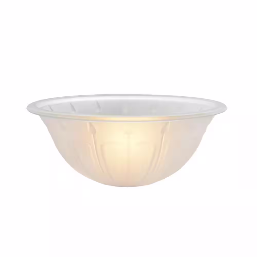 None 5 in. H x 11-3/4 in. Dia/Frosted Glass Shade For Torchiere Lamp, Swag Lamp and Pendant&Island Fixture.