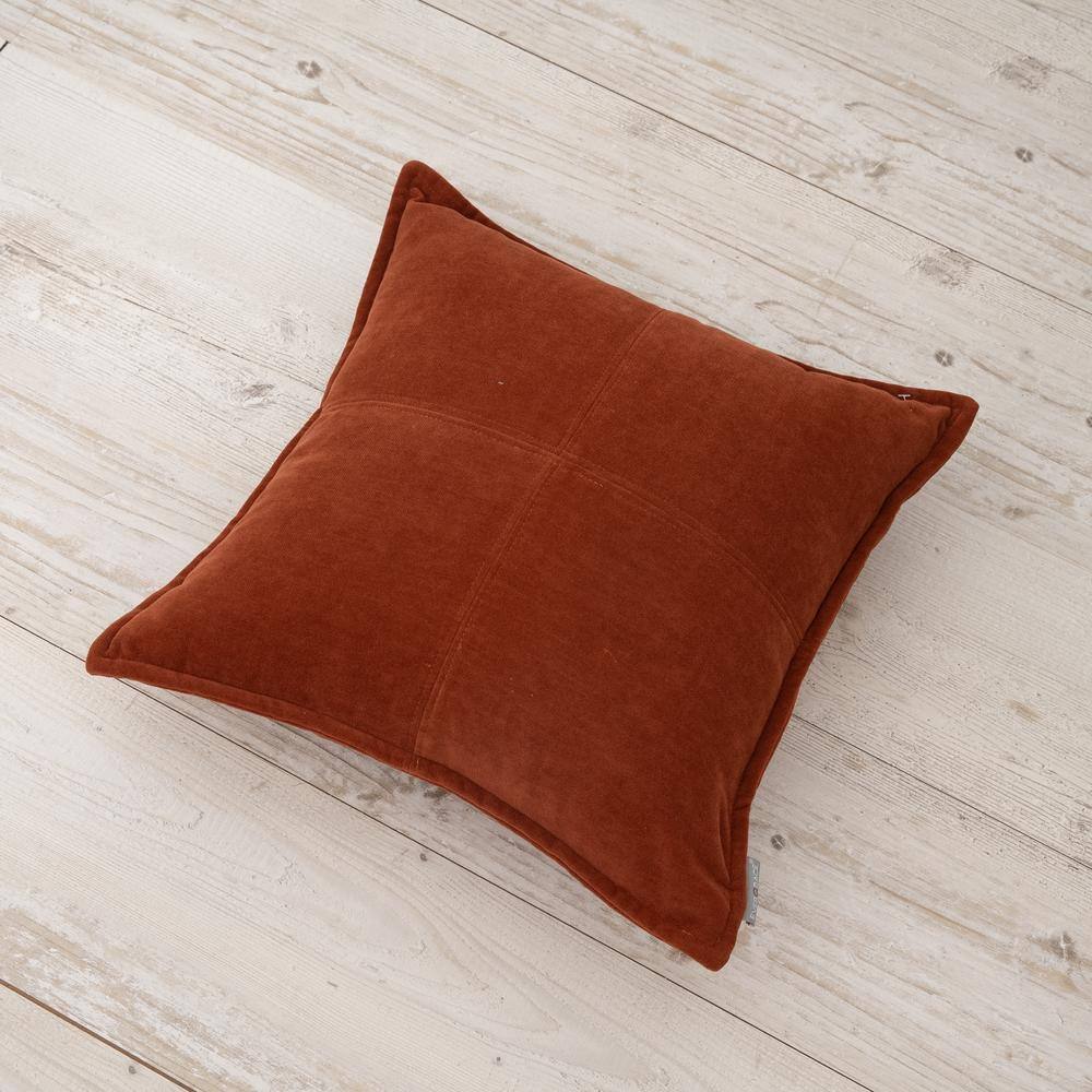None Lambent Cross Stitch Square Pillow 18 in. x 18 in. Spice Route