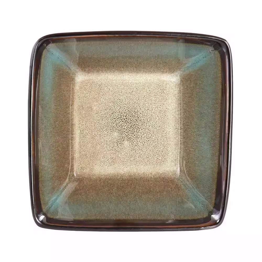 HOMETRENDS Tequesta 25 fl.oz. 6 in. Square Taupe Beige Stoneware Bowl (Set of 4)