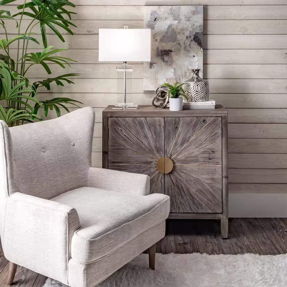 nuLOOM Toledo 25 in. Clear Glam Table Lamp, Dimmable