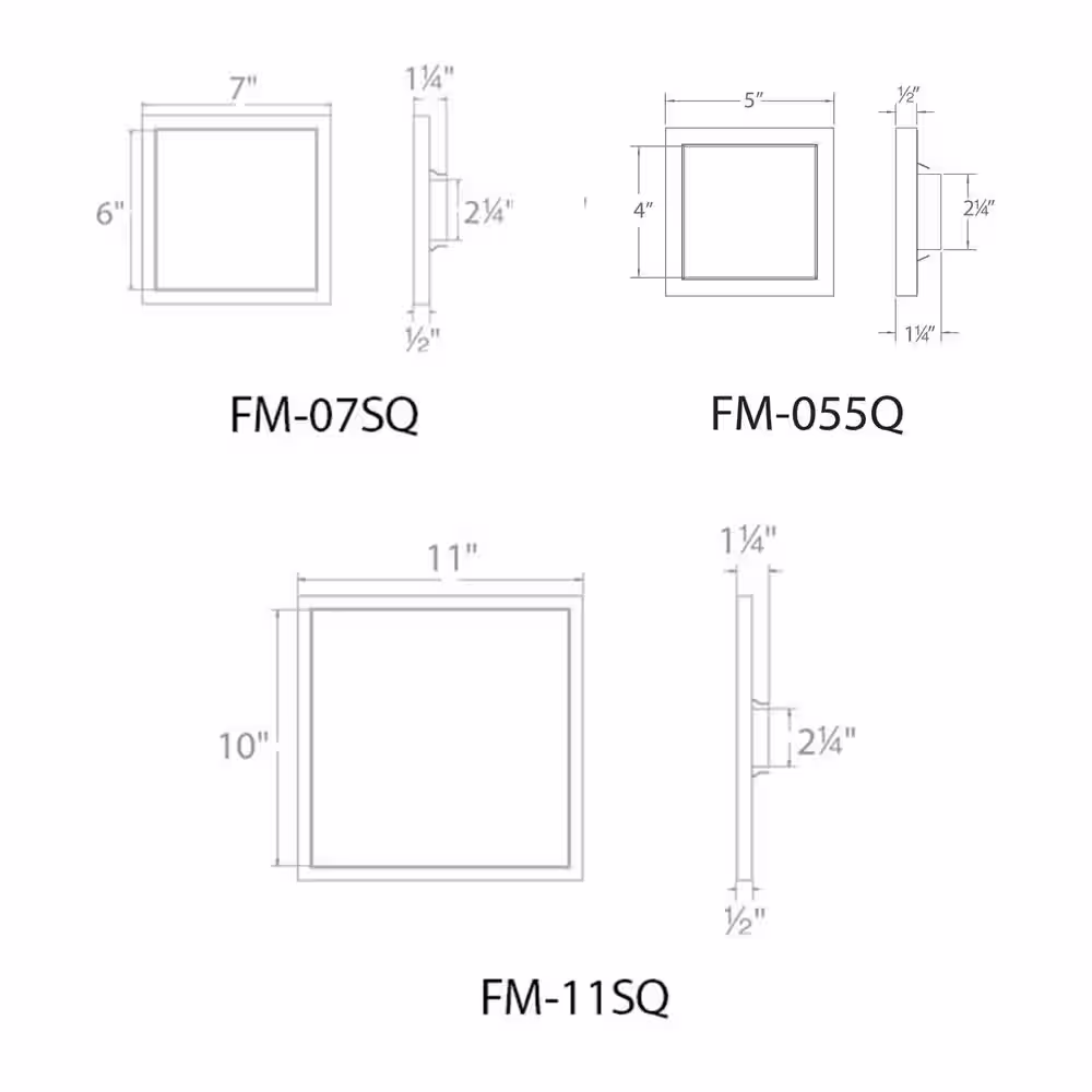 WAC Lighting Square 11 in. 1-Light Brushed Nickel LED Flush Mount