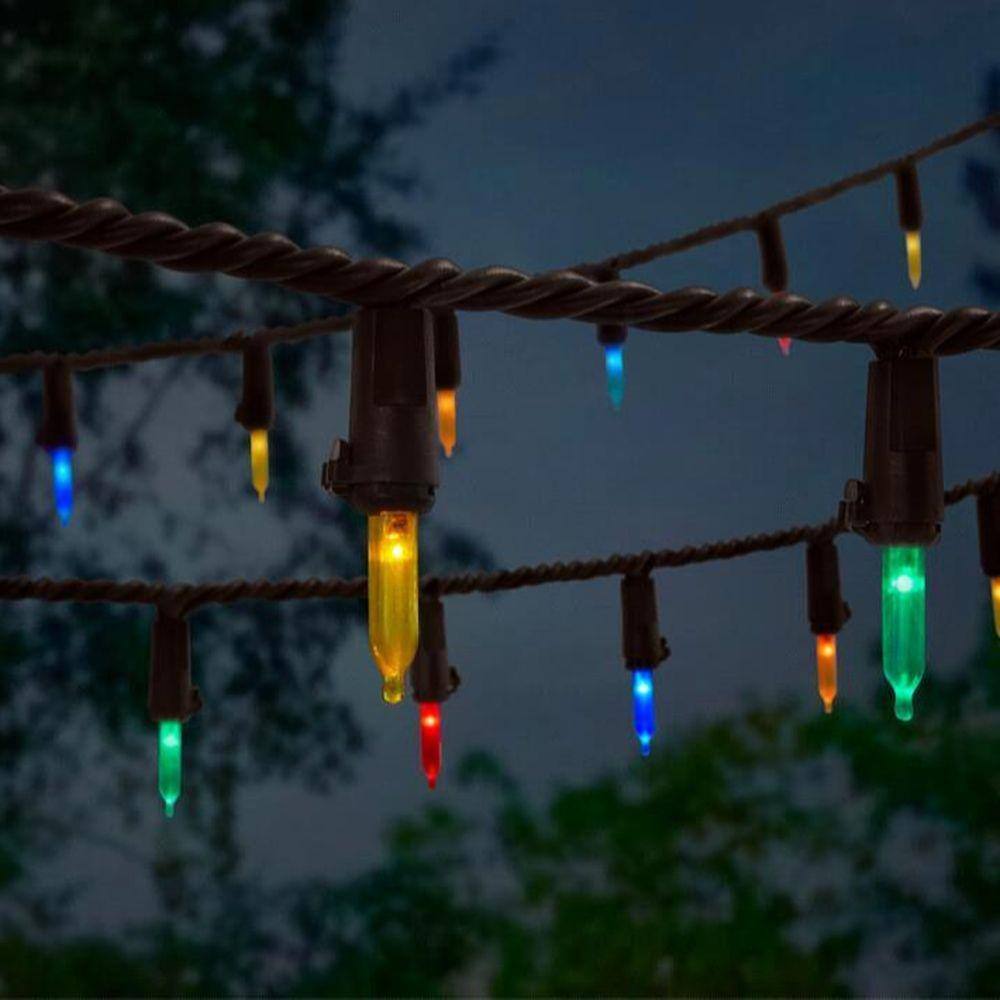 Home Accents Holiday 100-Count LED Multi Brown Wire Lights