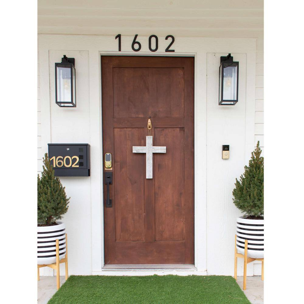 None 15 in. x 12 in. White Wash Reclaimed Old Wooden Wall Cross