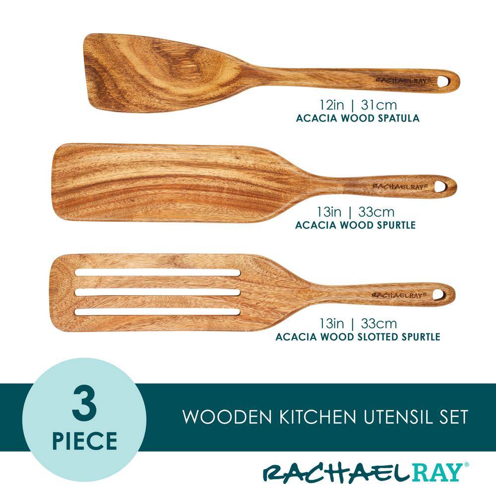 Rachael Ray Tools & Gadgets Wooden Kitchen Utensil Set (3-Piece)