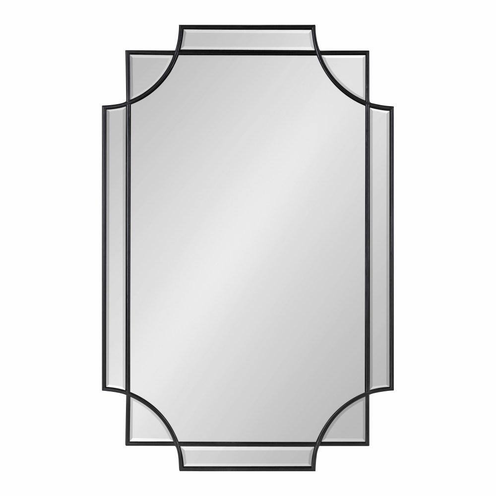 Kate and Laurel Medium Rectangle Black Beveled Glass Classic Mirror (36 in. H x 24 in. W)