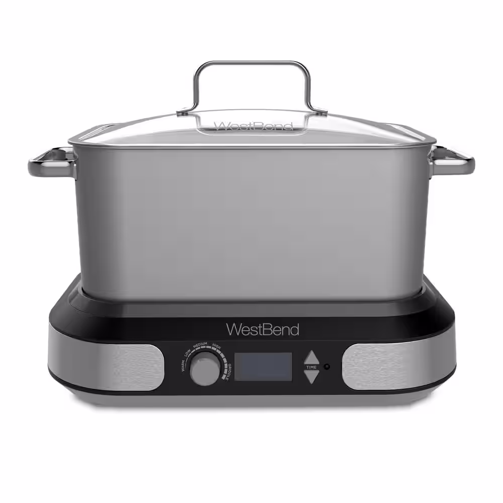 West Bend Deluxe 6 qt. Silver Versatility Slow Cooker