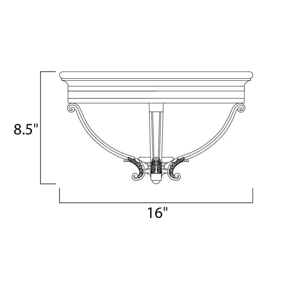Maxim Lighting Camden VX 3-Light Black Outdoor Flushmount