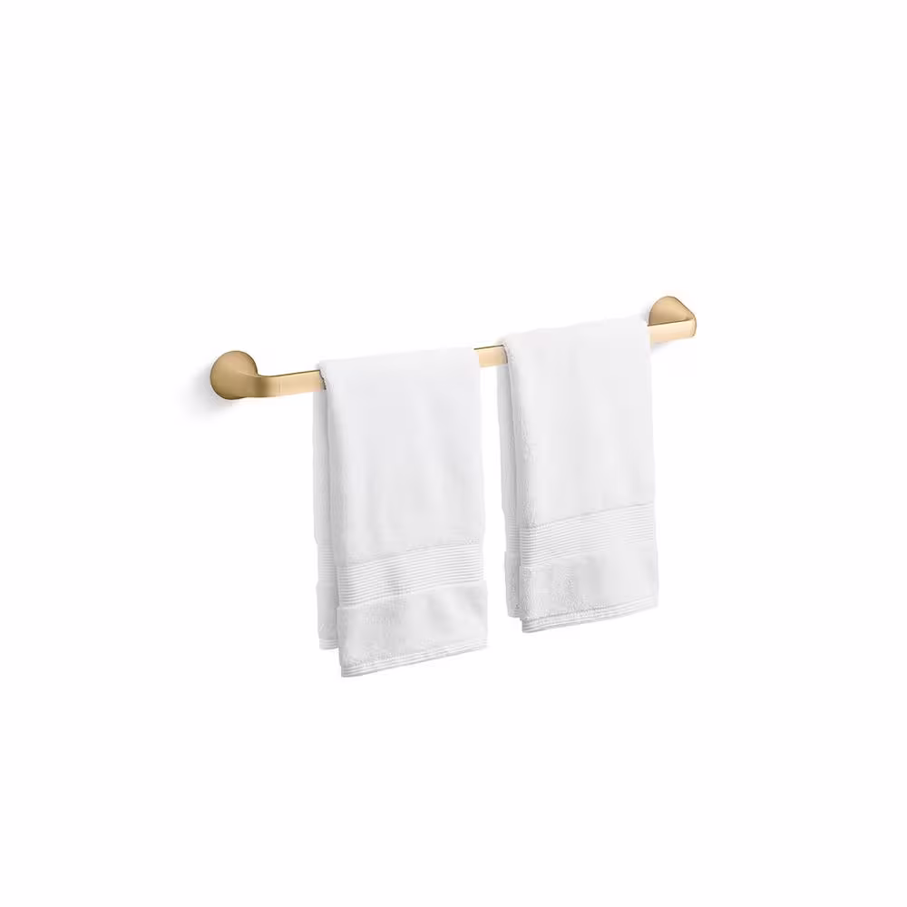 KOHLER Cursiva 24 in. Towel Bar in Vibrant Brushed Moderne Brass