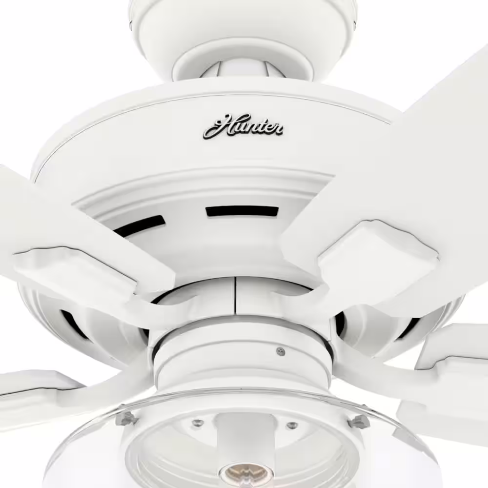 Hunter Bennett 52 in. LED Indoor Matte White Ceiling Fan with Light and Remote Control