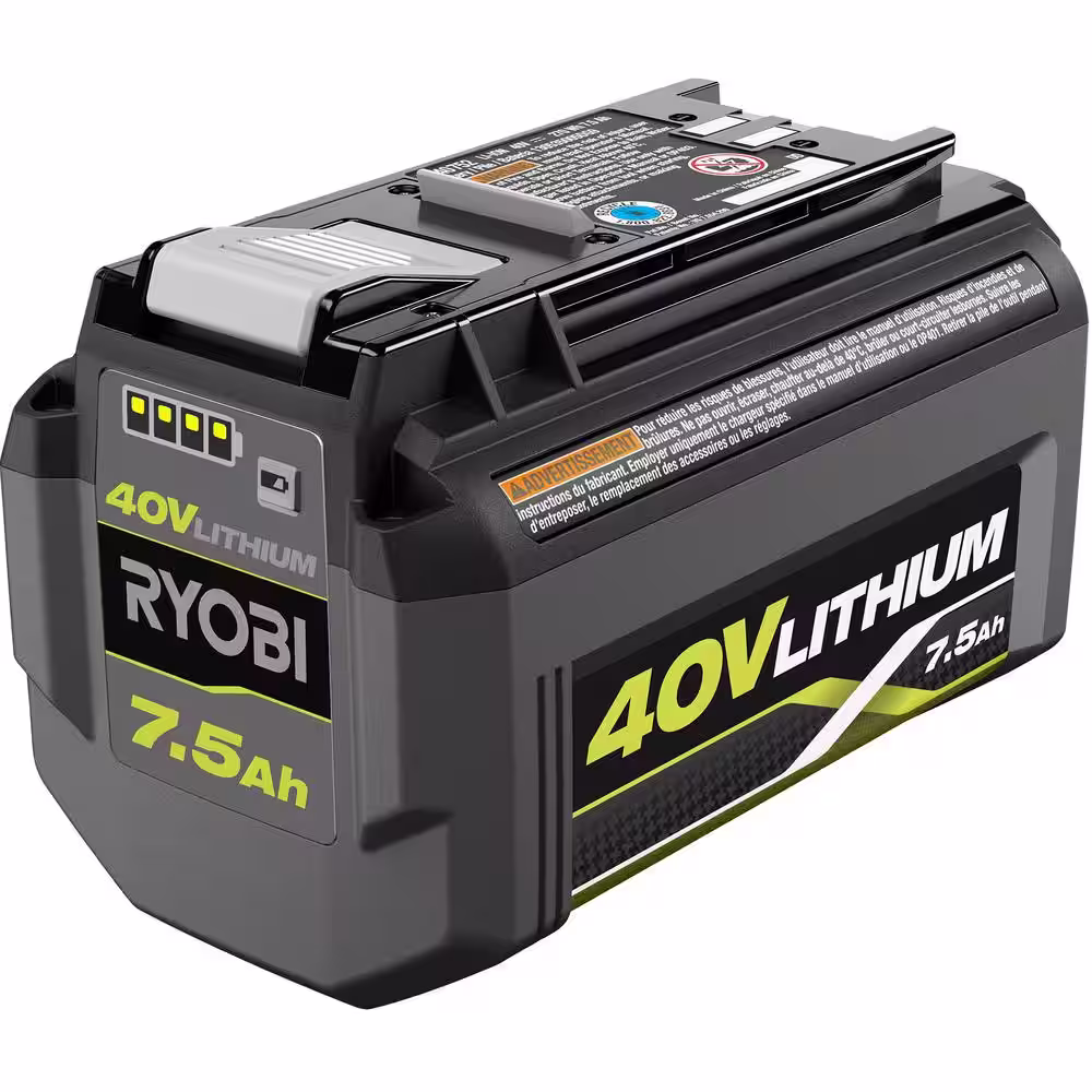 RYOBI 40V Lithium-Ion 7.5 Ah High Capacity Battery