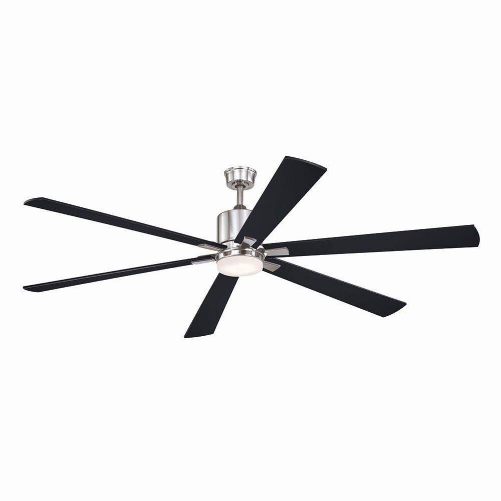 None Wheelock 72 in. Satin Nickel Indoor Ceiling Fan with Integrated LED Light Kit and Remote