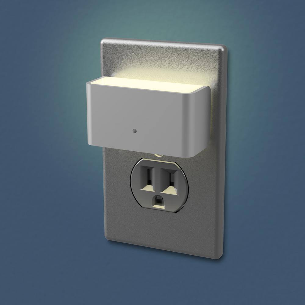 Westek Nickel Sconce Automatic LED Night Light