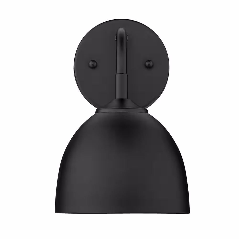 Golden Lighting Zoey 4.75 in. Matte Black Sconce