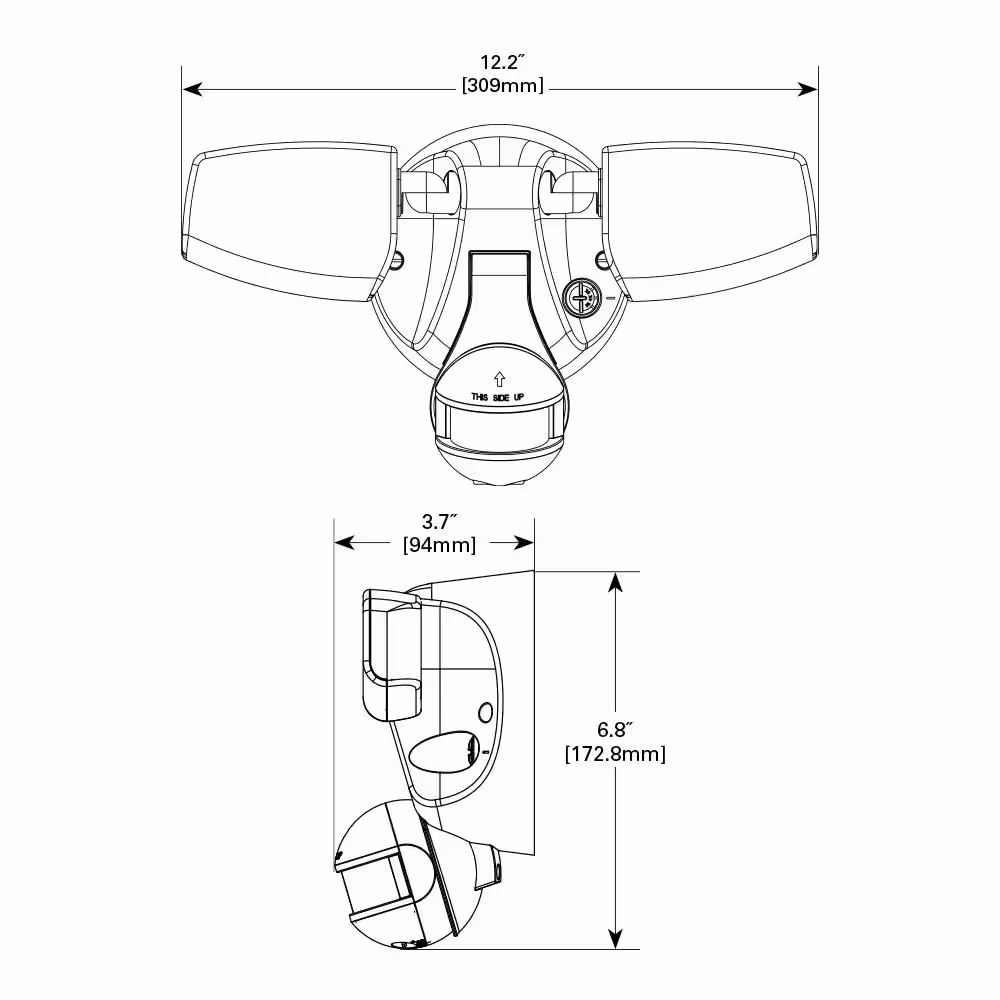 Halo 180-Degree Bronze Motion Activated Outdoor Integrated LED Twin Head Flood Light with Selectable CCT, 2200 Lumens