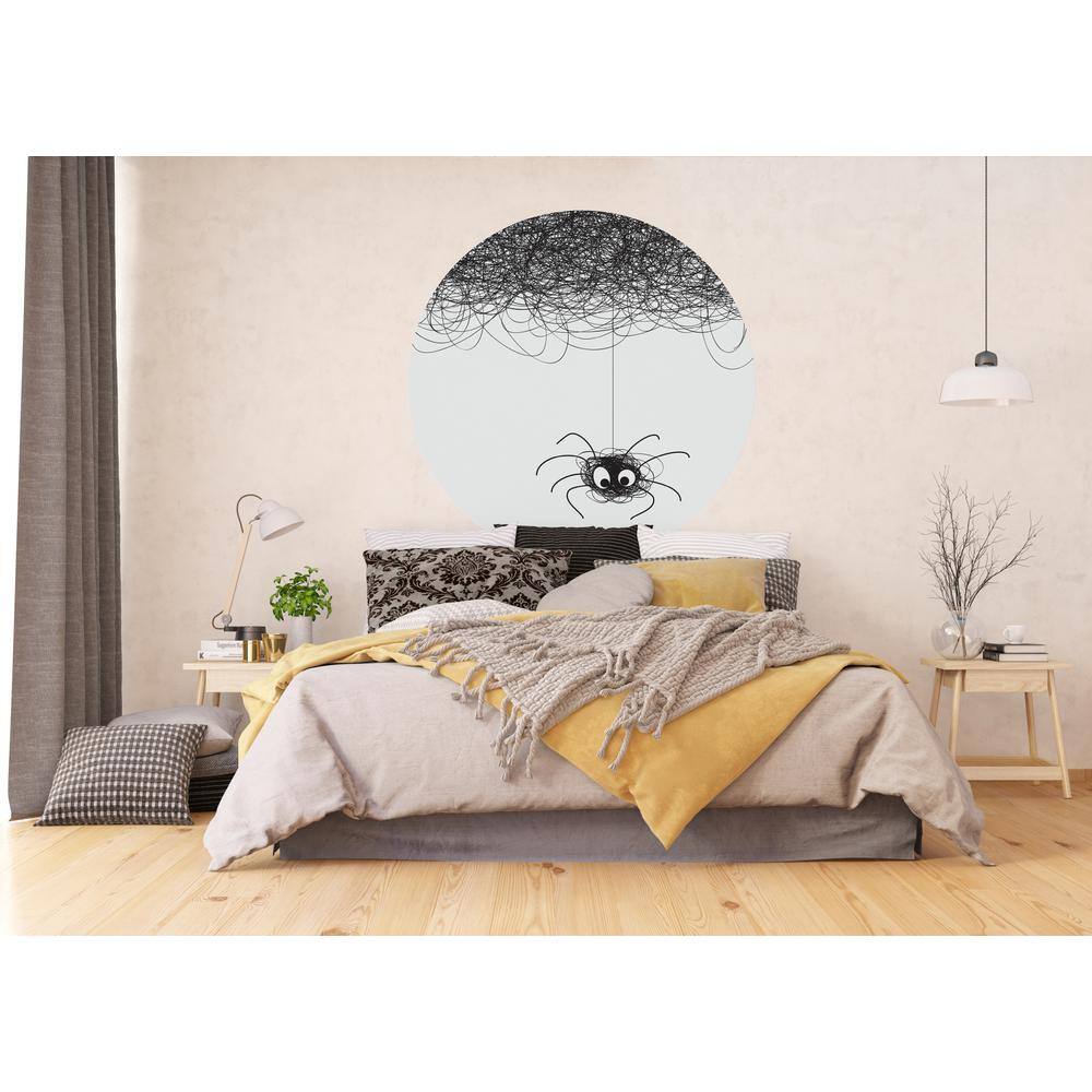 Dundee Deco Falkirk Airdrie Abstract Nursery Spider Peel and Stick Circular Wall Mural