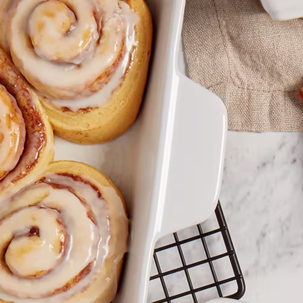 Mason Craft and More 3-Piece Rectangular Ceramic Baker Set with Handles