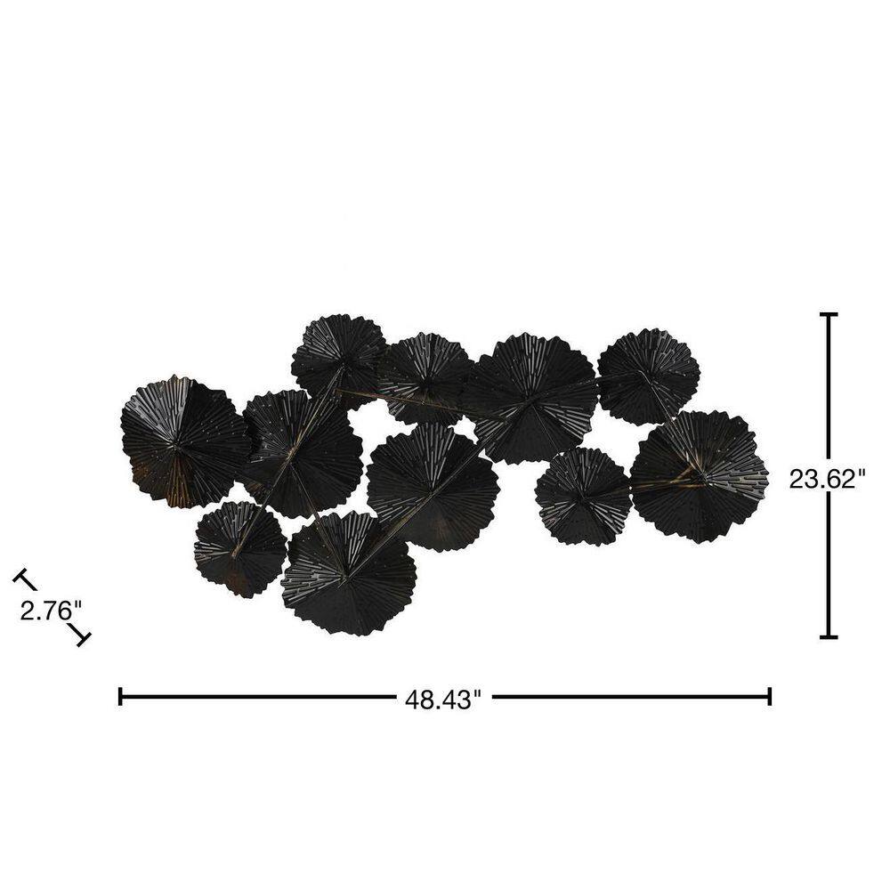 LuxenHome Metal Flowers Modern Wall Decor