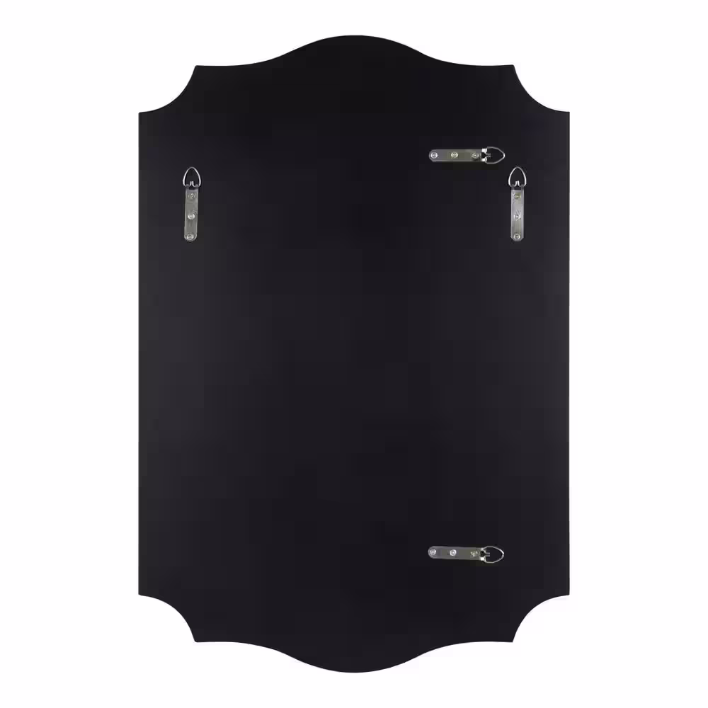 Kate and Laurel Hollyn 30.00 in. H x 20.00 in. W Scalloped MDF Framed Gold Mirror