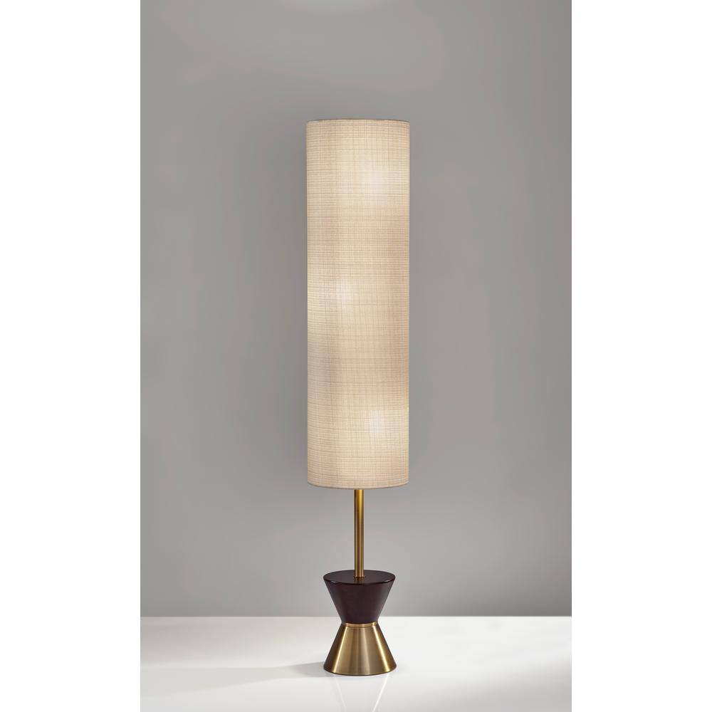 Adesso Carmen 59 in. Brass Floor Lamp