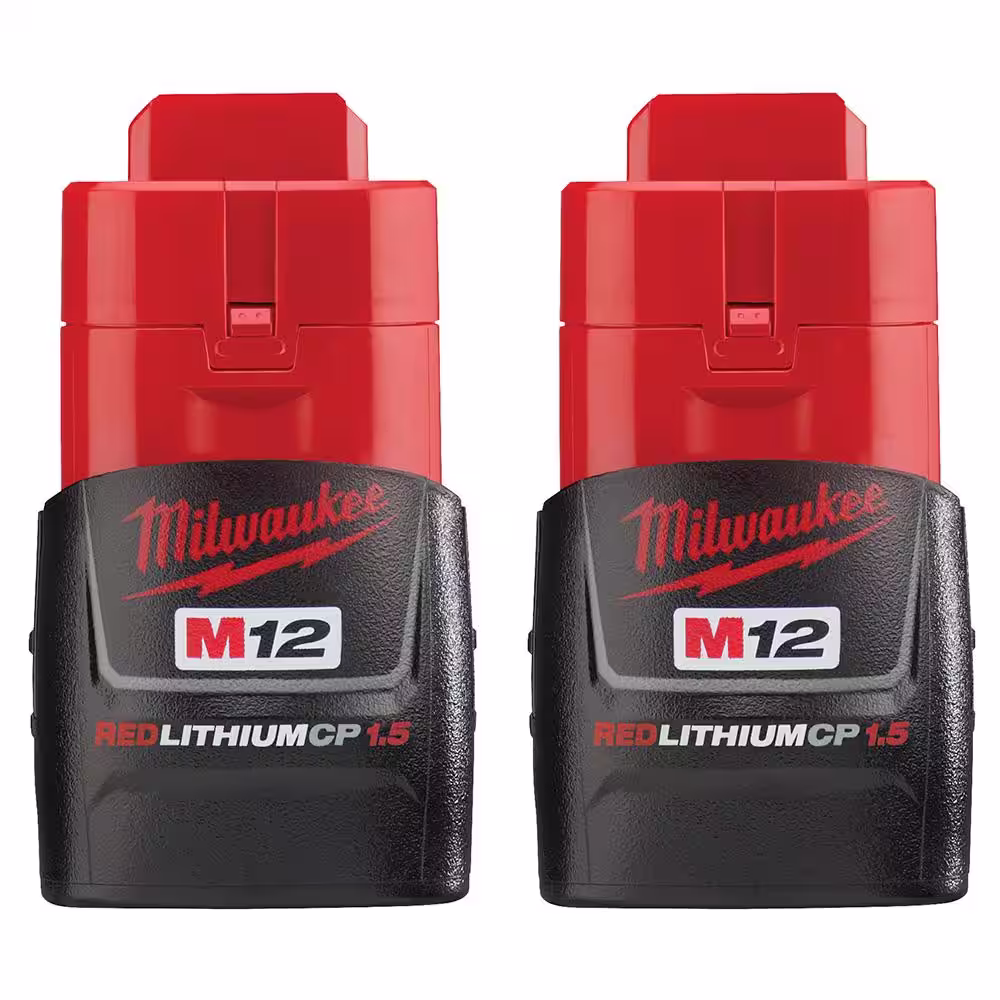 Milwaukee M12 12V Lithium-Ion Cordless Drain Cleaning Air Snake Air Gun Kit with (2) M12 1.5Ah Batteries