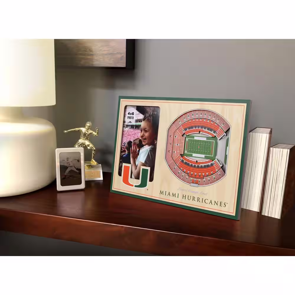YouTheFan NCAA Miami Hurricanes 3D StadiumView Picture Frame - Hard Rock Stadium