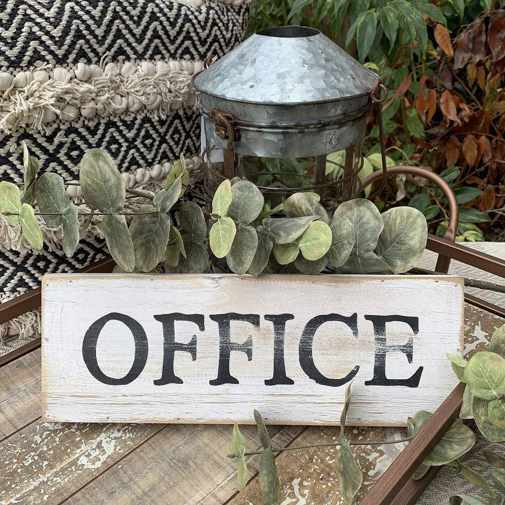 PARISLOFT Indoor Office Whitewashed Wood Wall Decorative Sign