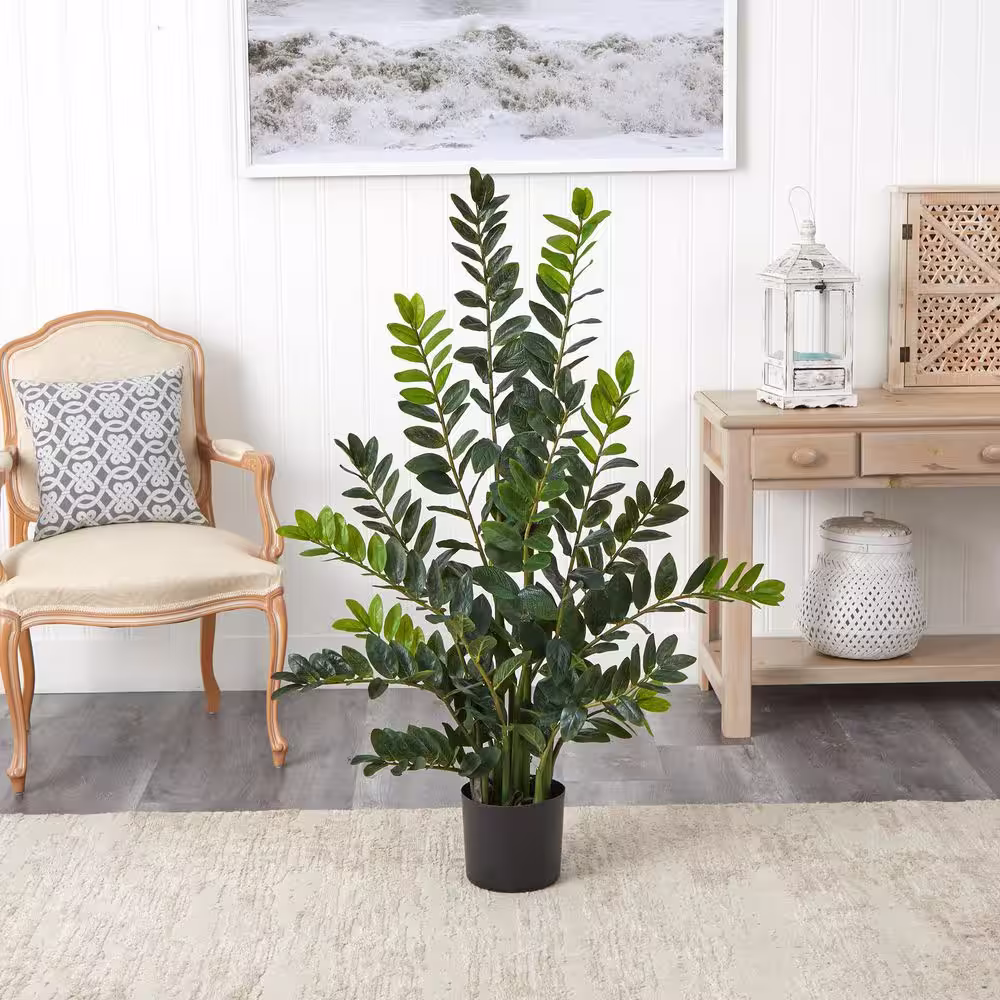 Nearly Natural Indoor 4 ft. Zamioculcas Artificial Plant