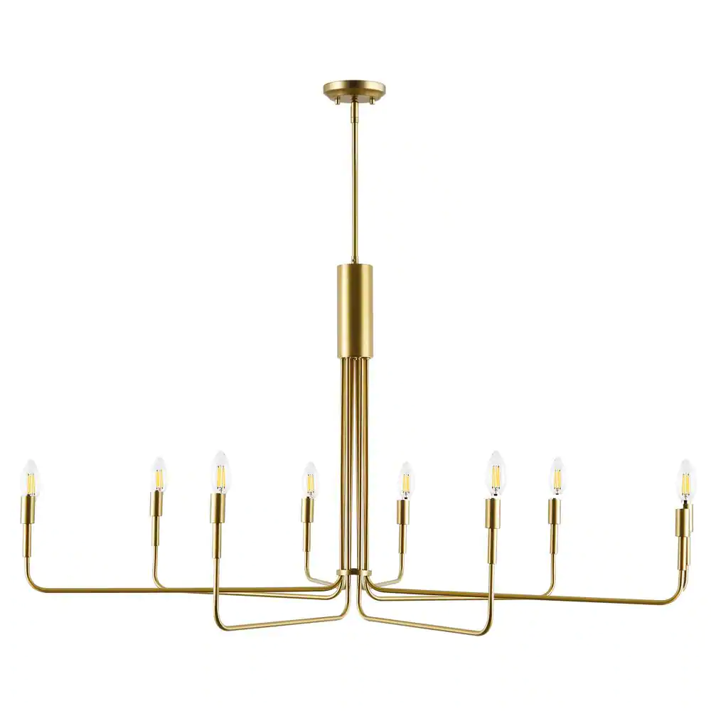 Light Society Bella 8-Light Brushed Brass Chandelier