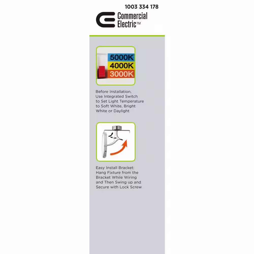 Commercial Electric 13 in. Brushed Nickel Selectable CCT Color Changing LED Round Ceiling Flush Mount Light Fixture (2-Pack)