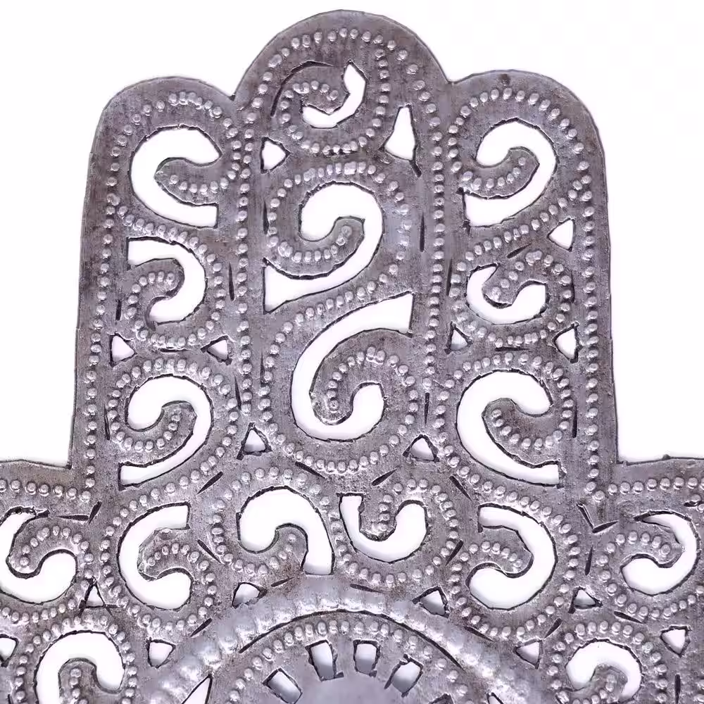 None Hamsa Hand Haitian Metal Wall Art (Set of 2)