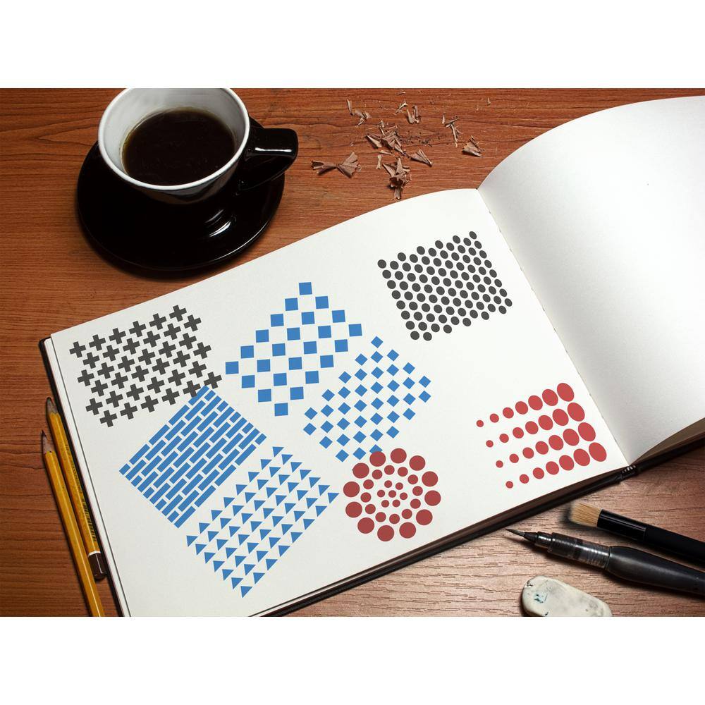 Stencil1 Patterns Stencil (8-Pack)