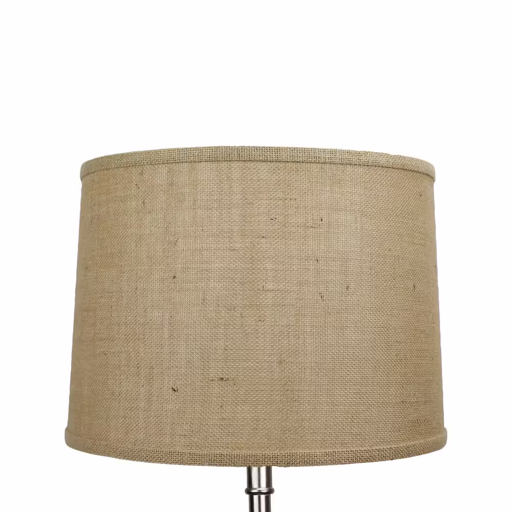 FenchelShades.com Fenchel Shades 13 in. Top Diameter x 14 in. Bottom Diameter x 10 in. Slant, Empire Lamp Shade - Burlap Natural