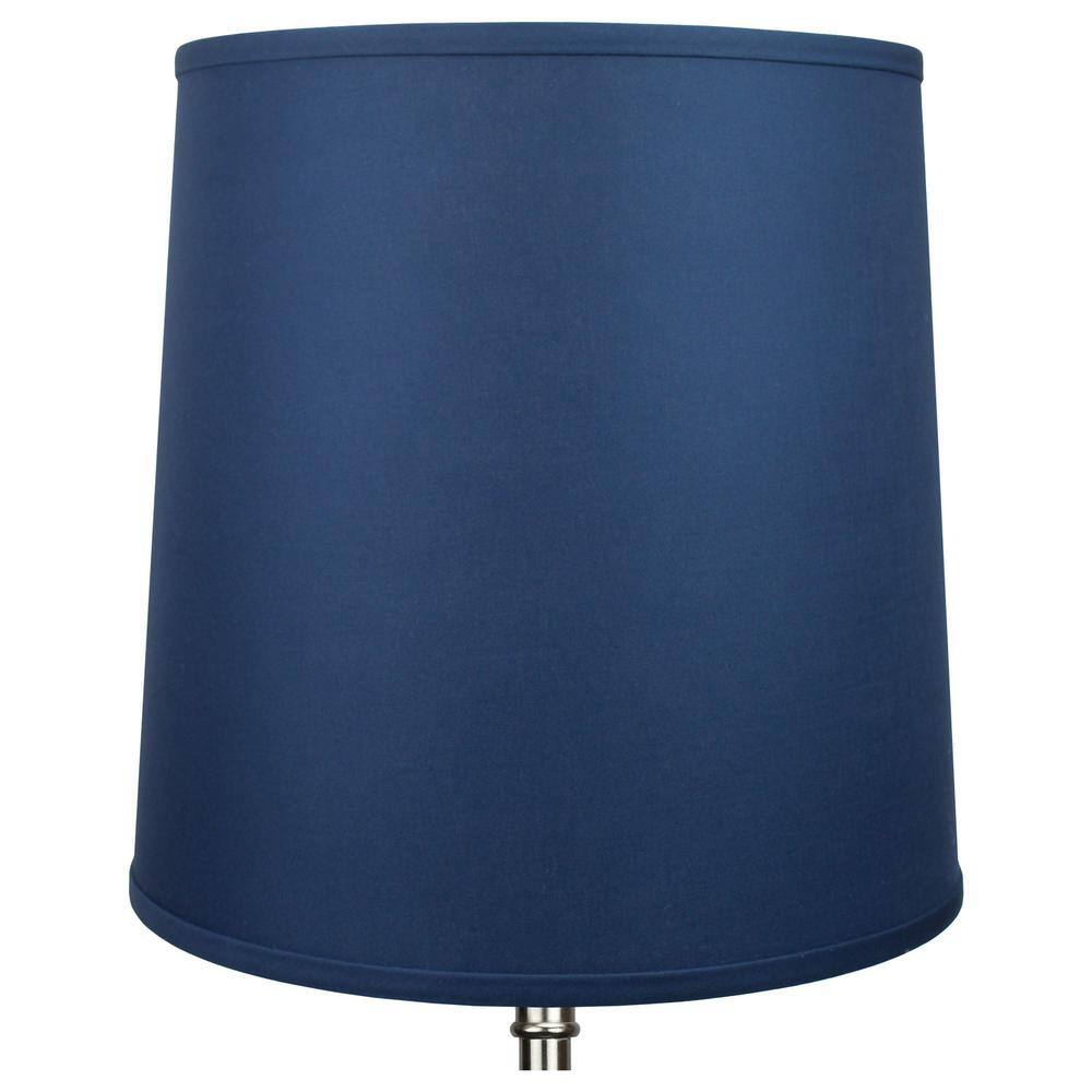 FenchelShades.com Fenchel Shades 13 in. Top Diameter x 15 in. Bottom Diameter x 15 in. Slant, Empire Lamp Shade - Linen Navy Blue