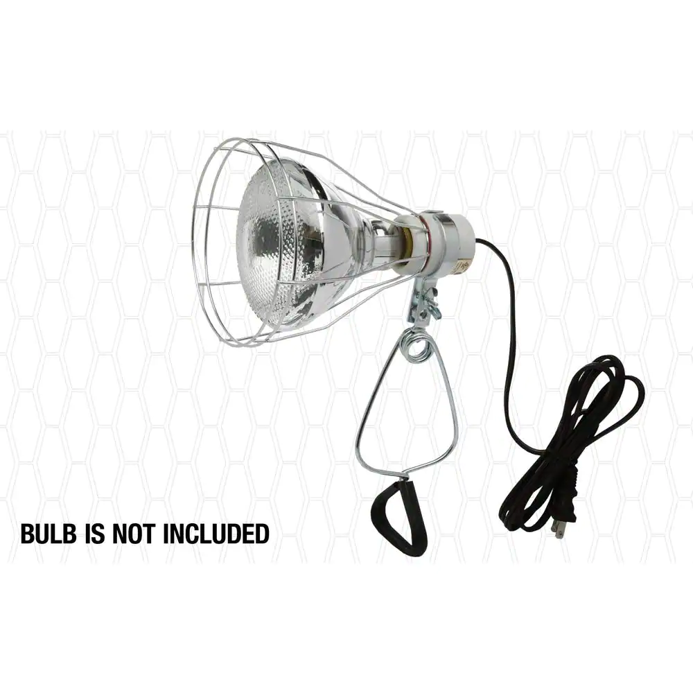 Southwire 150-Watt 6 ft. 18/2 SPT-2 Incandescent Portable Clamp Work Light with Open Metal Grill Guard