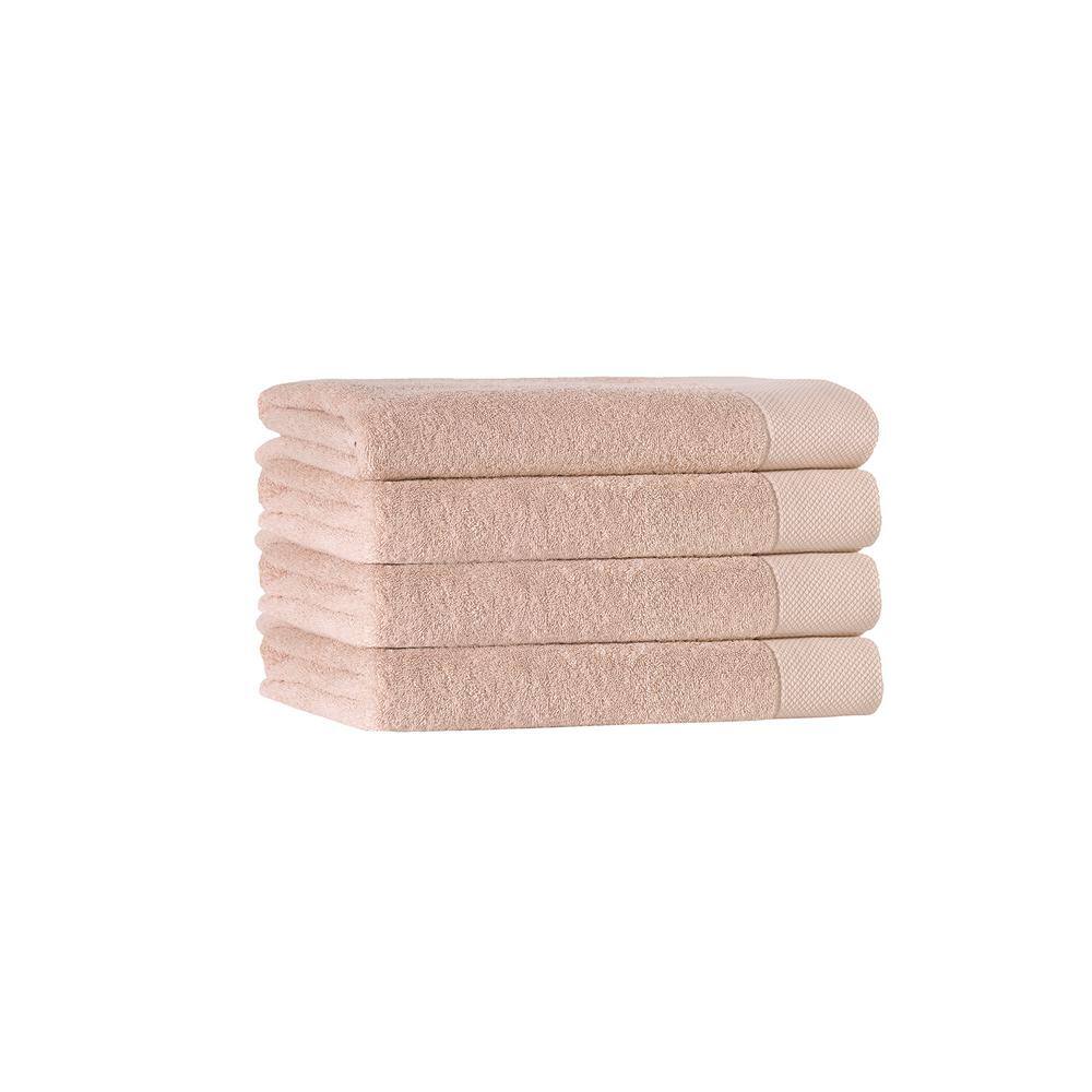 None Signature 4-Pieces Hazelnut Turkish Cotton Hand Towels