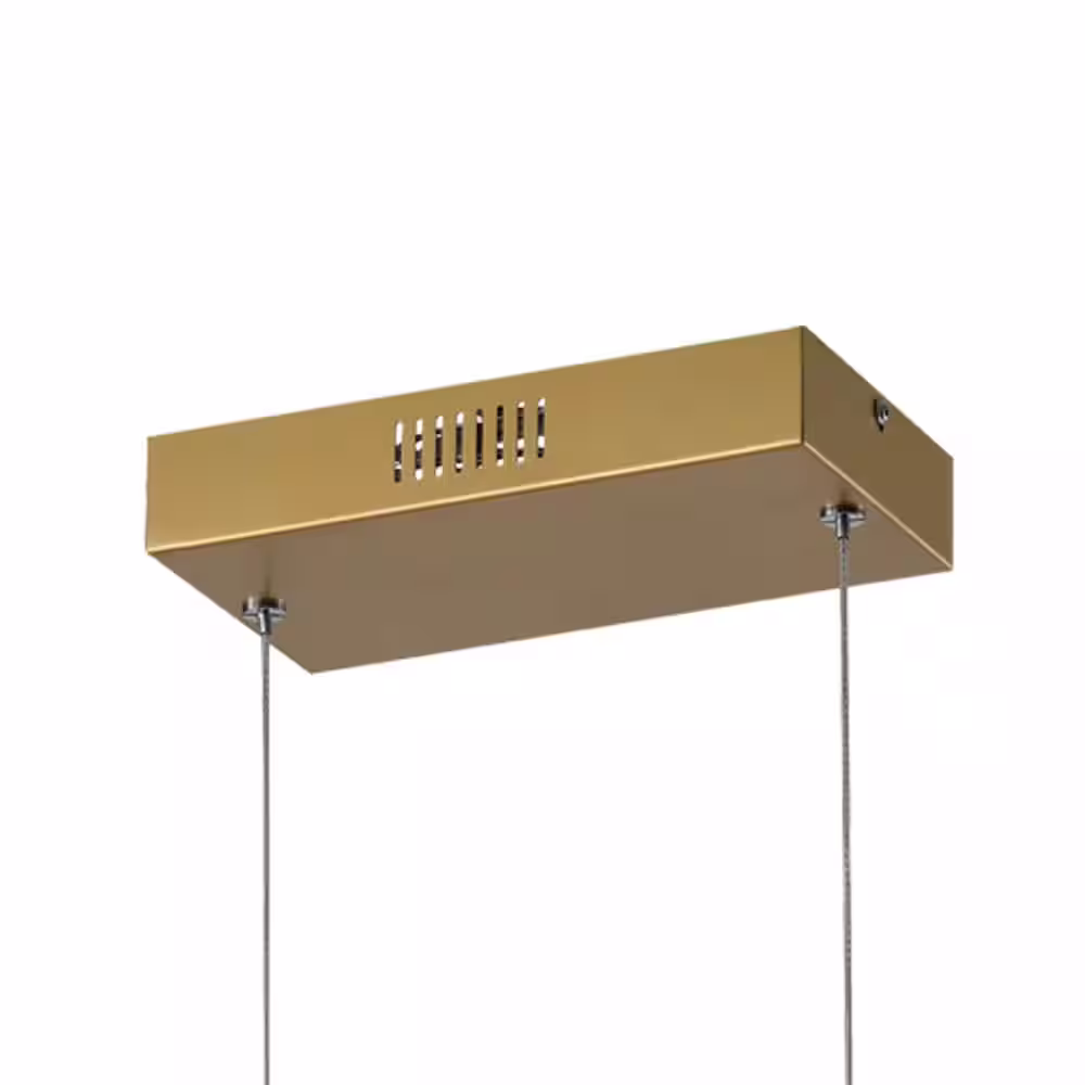 Maxax Carson 40-Watt Integrated LED Gold Modern Industrial Island Light Hanging Pendant Light Chandelier