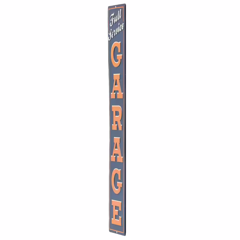 Open Road Brands Full Service Garage Orange Embossed Tin Sign